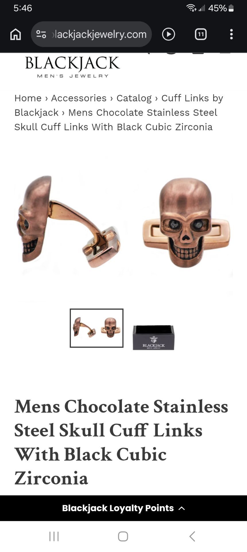 Skull Cuff Links, Great Father's Day Gift