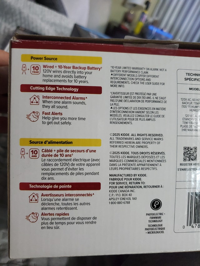 Smoke Alarms - New In Box 3 Pack Kidde - photo 3