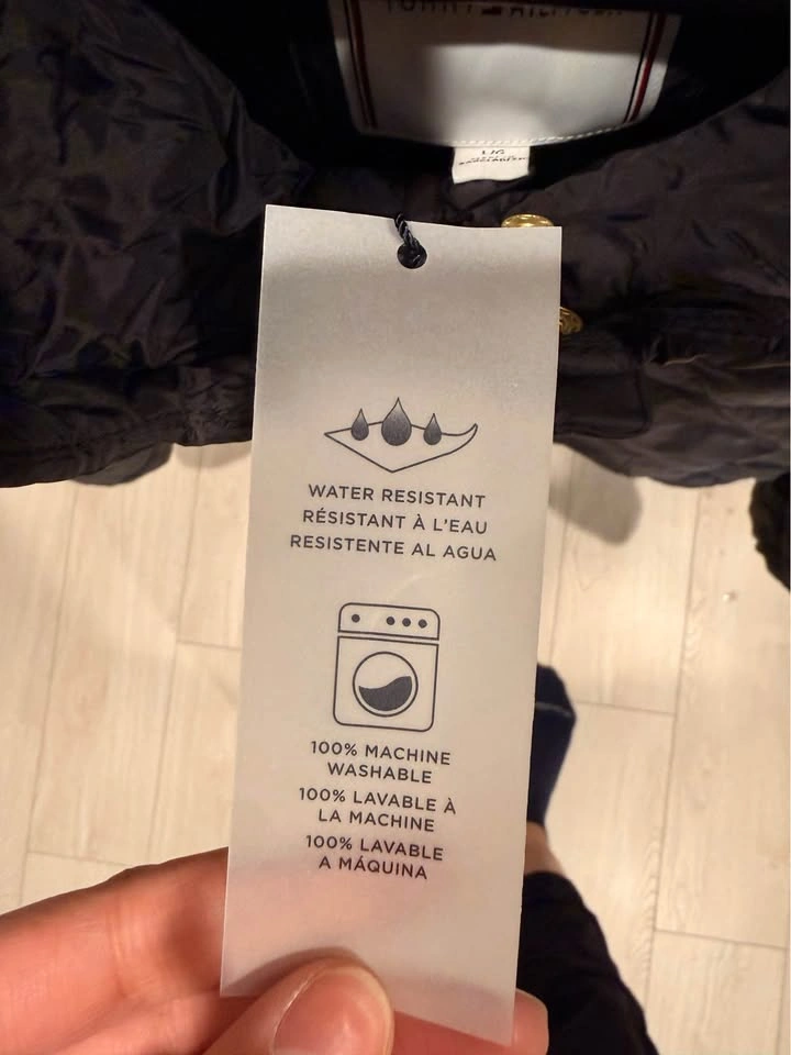 Lightweight Hooded Padded Quilted Jacket Black Size L - photo 3