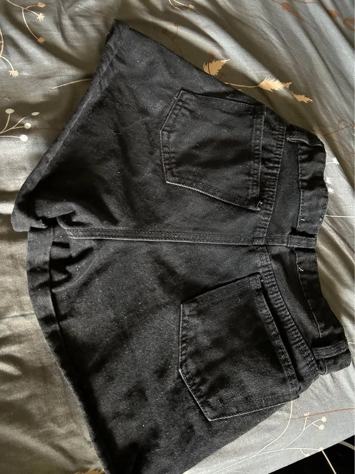 Refuge Denim Mom black denim shorts size 0 - photo 2