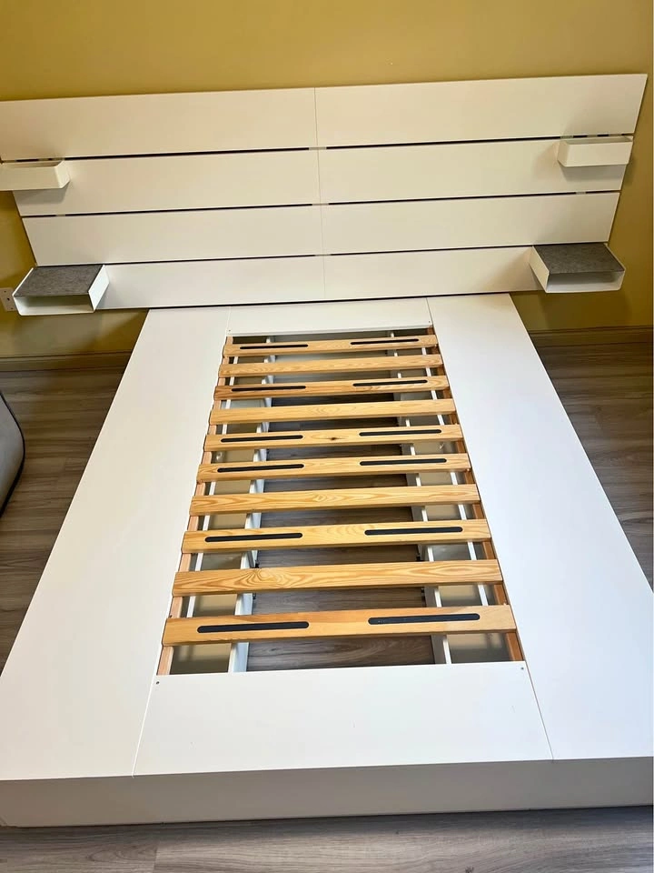 IKEA Queen Bed Frame w/ 6 Drawers, Headboard & Mattress