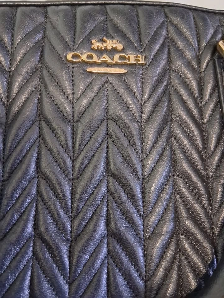 Black Quilted Leather Satchel Bag - photo 2