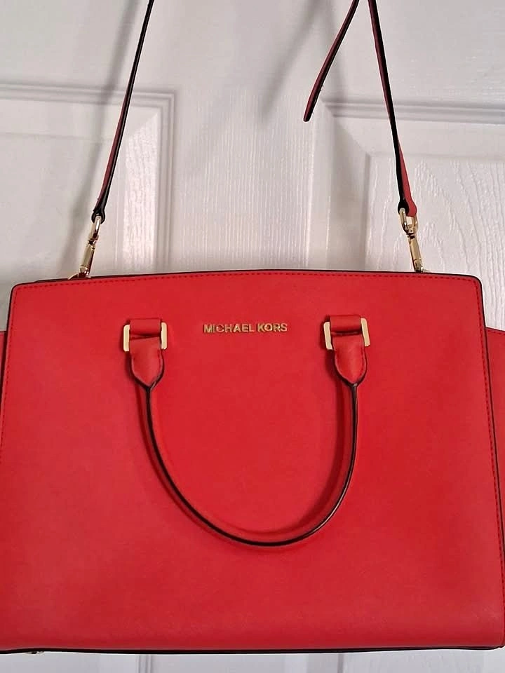 Red MK Selma Crossbody Handbag + Dust Bag