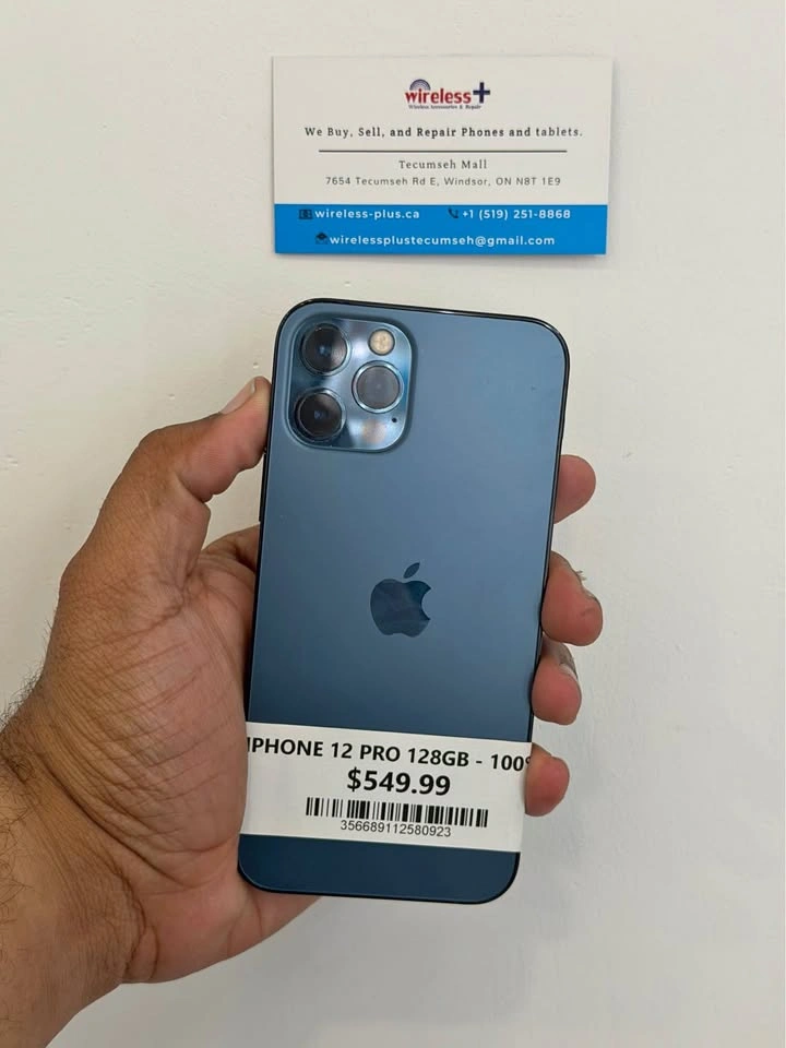 iPhone 12 Pro 128GB - Pacific Blue - 100% Battery Health