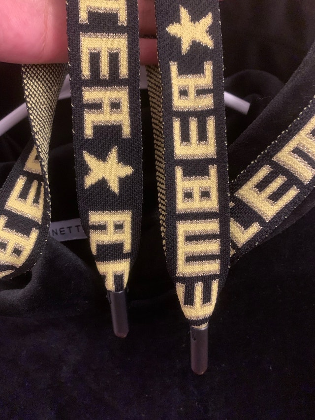 S Black Velour Hoodie - Mid-Length Velvet Sweatshirt - photo 4