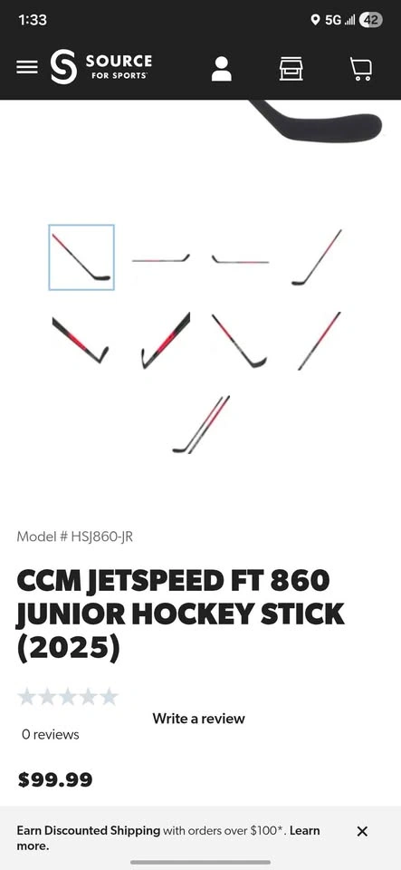CCM Jetspeed RIGHT "40" Flex Grip Hockey Sticks - photo 3