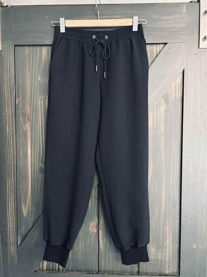 Aritzia Wilfred Women's XXS Black Buffon Crepe Jogger Pants - photo 2