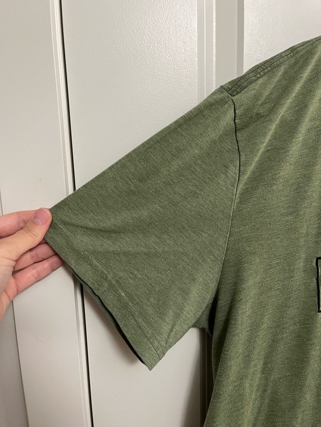 Puma Men's Olive Green Logo Crew Neck T-Shirt L - photo 5