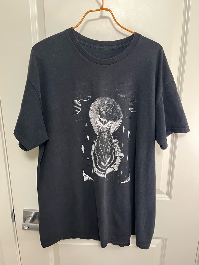 Spencer's Men's T-Shirt Cat Moon Design XL - photo 2