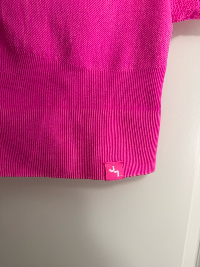 JoyLab Hot Pink Short Sleeve Active Crop Top S - photo 2