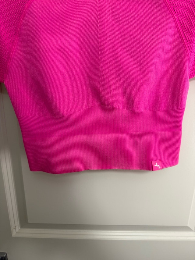 JoyLab Hot Pink Short Sleeve Active Crop Top S - photo 5