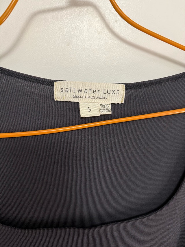 saltwater LUXE Black Long-Sleeve Scoop Bodysuit S - photo 2
