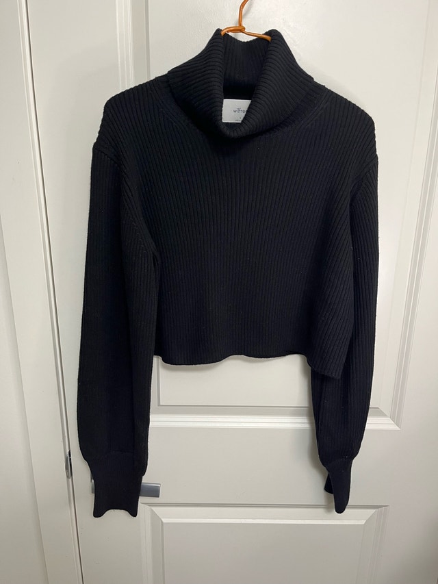 Wilfred Aritzia Women's 100% Merino Cropped Sweater - Size Small