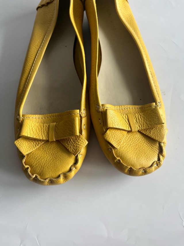 Nine West Yellow Moccasin Flats Casual Slip-Ons Size 10 - photo 3
