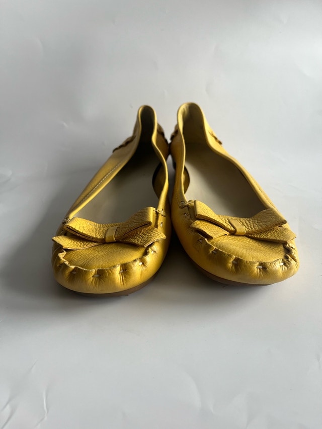Nine West Yellow Moccasin Flats Casual Slip-Ons Size 10 - photo 4