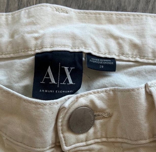 Armani Exchange Women's Cream Denim Pants Size 29 - photo 2