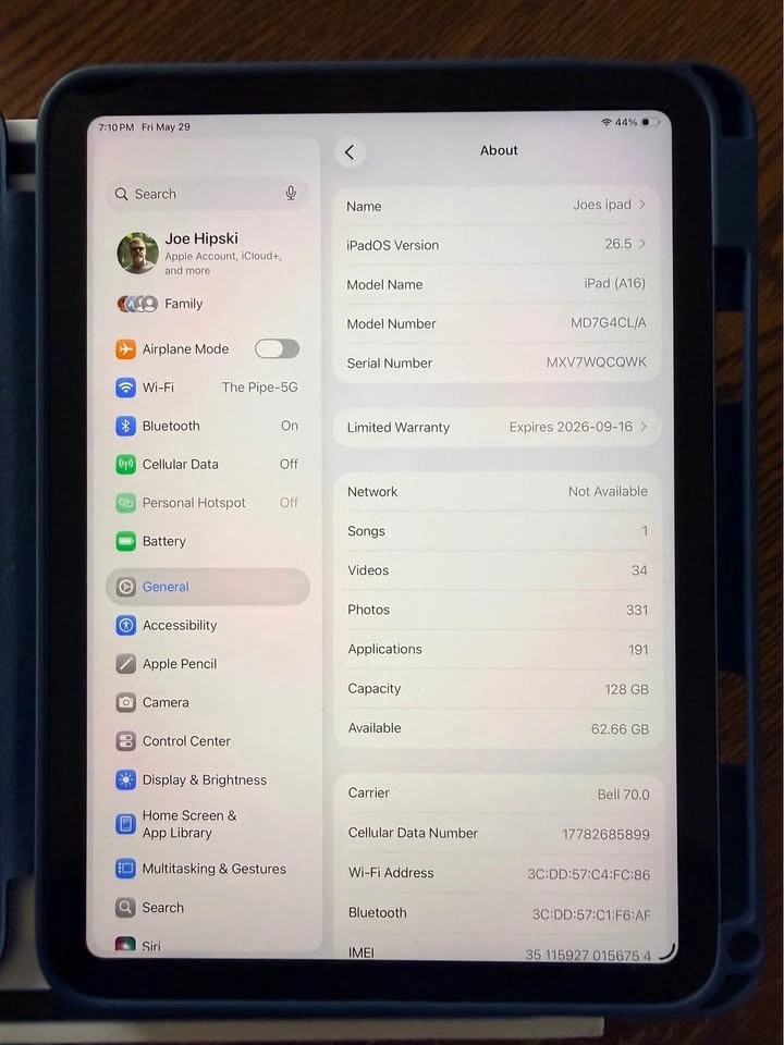 Apple iPad 11th Gen 128GB Cellular Silver - photo 2