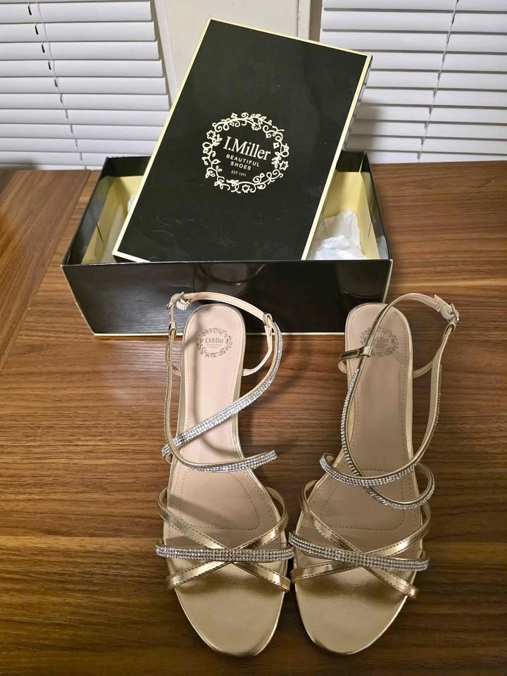 Low Wedge Dress Sandals (size 10)