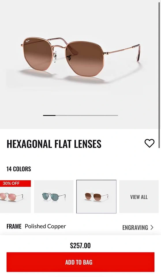 Rayban Hexagonal Sunglasses