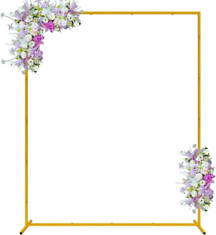 Wedding Arch Backdrop Gold Square Backdrop Stand