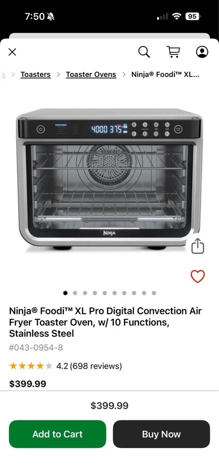 Ninja® Foodi™ XL Pro Digital Convection Air Fryer Toaster Oven - photo 2