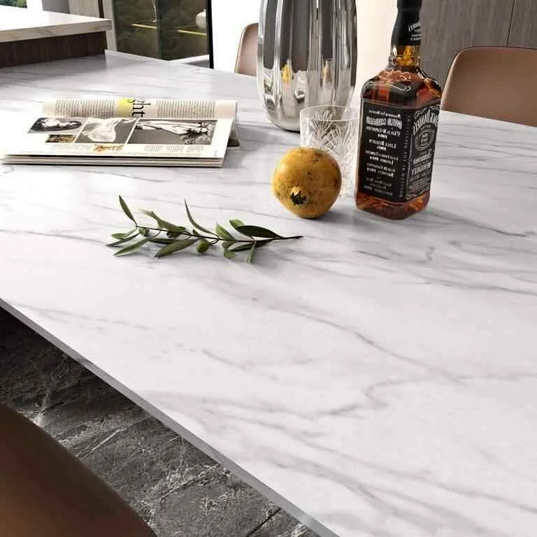 White Marble Wallpaper Peel and Stick Countertop Contact Paper thumbnail