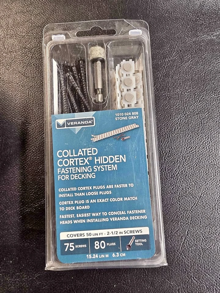 Deck Screws with Caps - Stone Gray