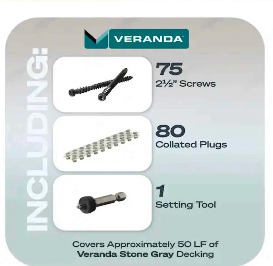 Deck Screws with Caps - Stone Gray - photo 5