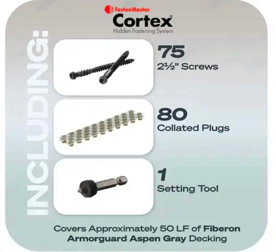 Collated Cortex Hidden Fastening System for Fiberon Decking - photo 4