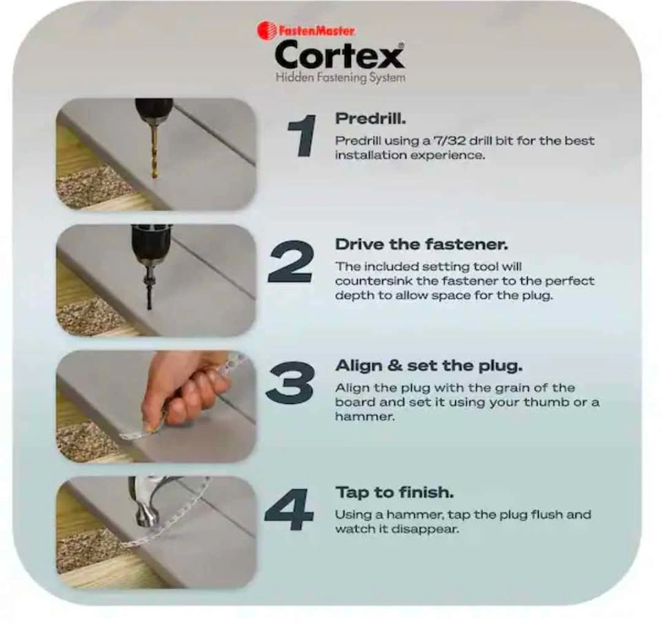 Collated Cortex Hidden Fastening System for Fiberon Decking - photo 5
