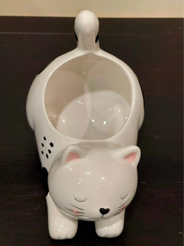 Kitty planter raise your bum plant pot ceramic small flower pot - photo 2