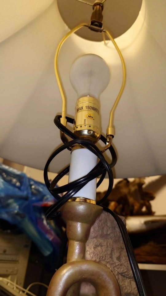 Unique Vintage Trumpet Table Lamp with Shade - photo 2