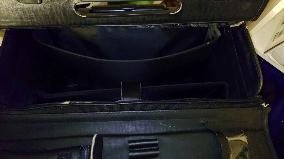 Vintage Black Leather Briefcase (Combination Lock) - photo 2