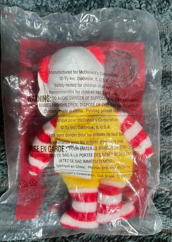Sealed 2004 Ty Teenie Beanie Baby Ronald McDonald Bear #6 - photo 2