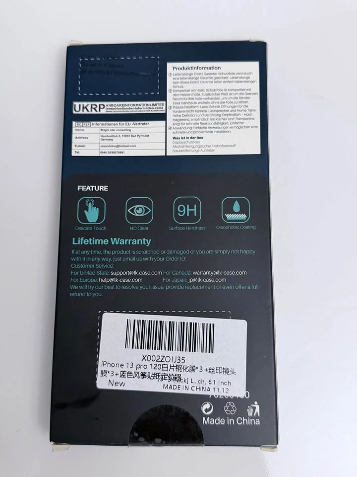 LK Tempered Glass Screen Protector Kit for iPhone 13 Pro - photo 2