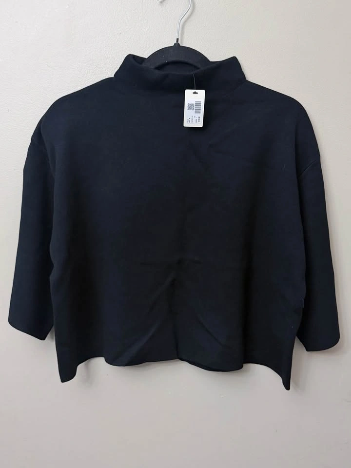 NEW RW&CO. Black Mock Neck Sweater Top - Size Medium - photo 2