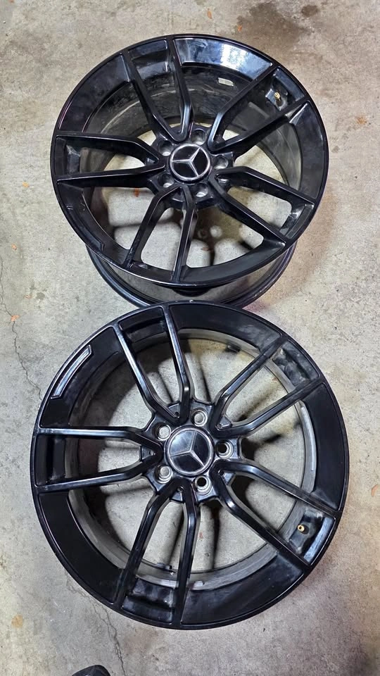 2 Black Alloy Rims - Like New