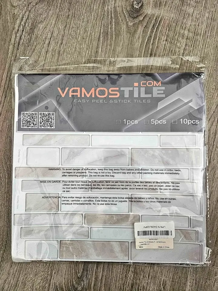 Peel and stick tile sheet, 10 pcs thumbnail