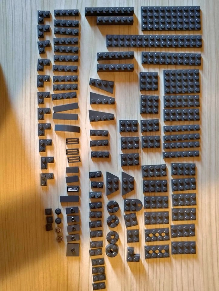 Lego dark gray bricks plates