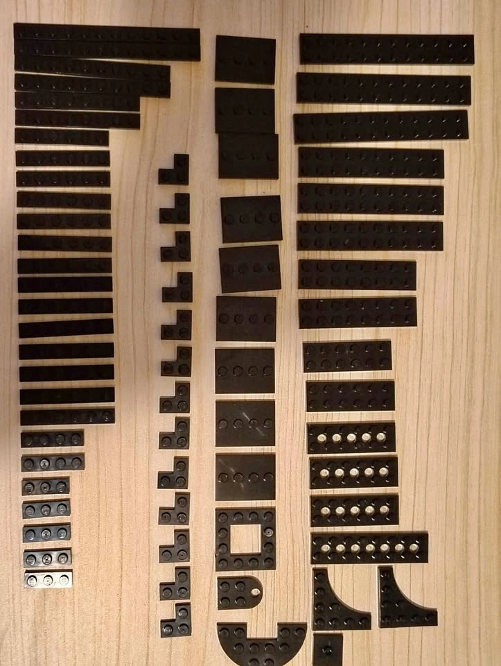 Black LEGO Bricks & Plates - Bulk Lot