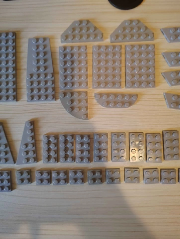 56 Light Gray LEGO Bricks and Plates - photo 3