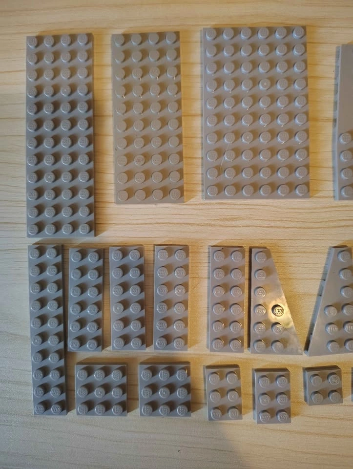 56 Light Gray LEGO Bricks and Plates - photo 4