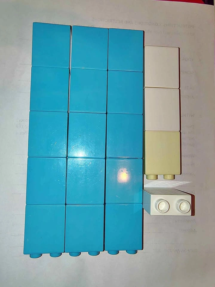 LEGO Duplo Blue and White Building Blocks Lot