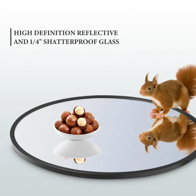 Arcus Home 30 Inch Round Black Metal Frame Mirror NEW image indicator(3)