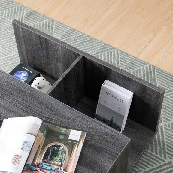 Latitude Run Distressed Grey Coffee Table image indicator(2)