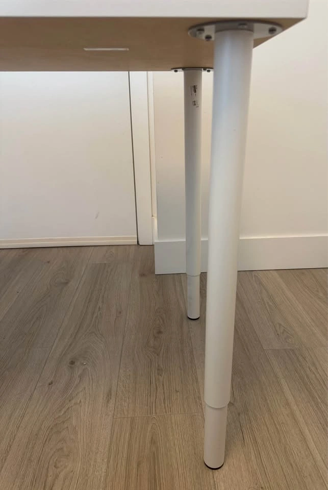 White IKEA Adjustable Height Desk - 100x60cm - photo 2