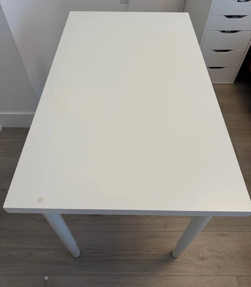 White IKEA Adjustable Height Desk - 100x60cm - photo 4