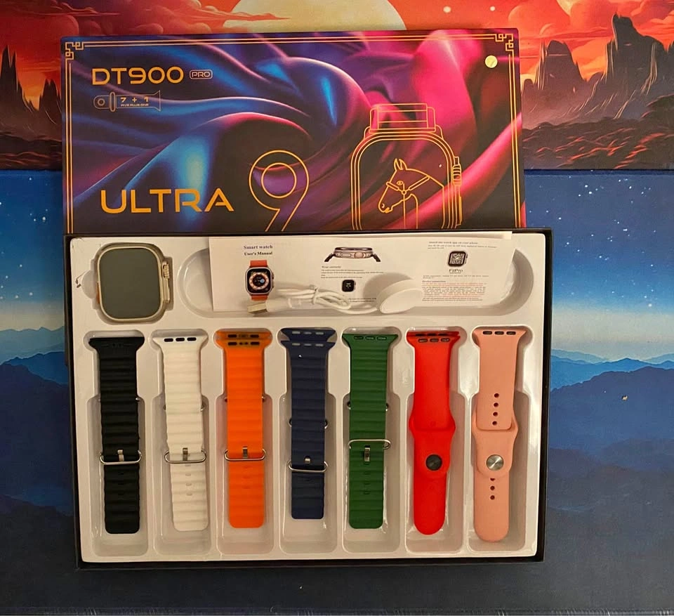 New Smart Watch with 7 Straps and Wireless Charger