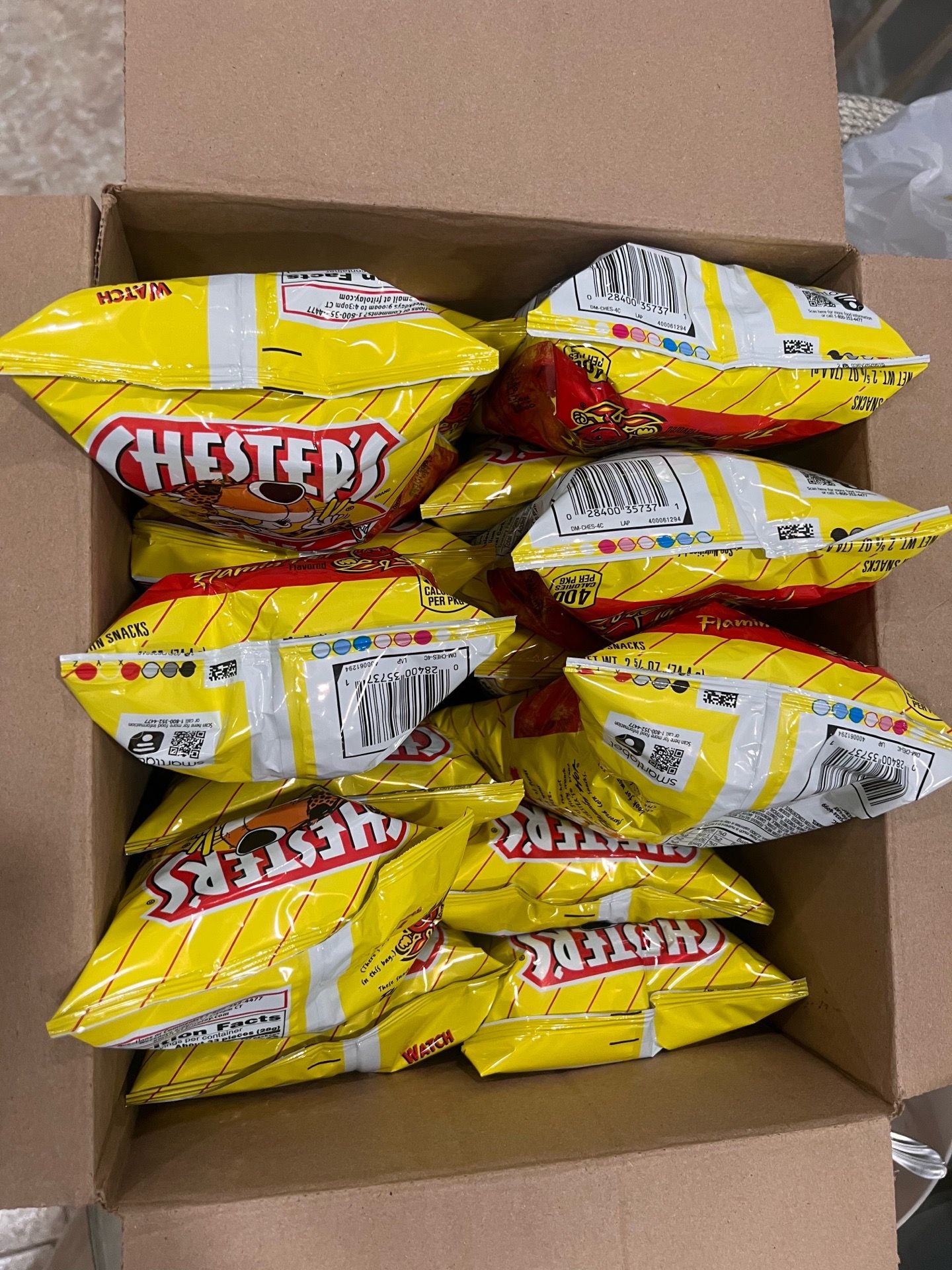15 bags of Hot Fries