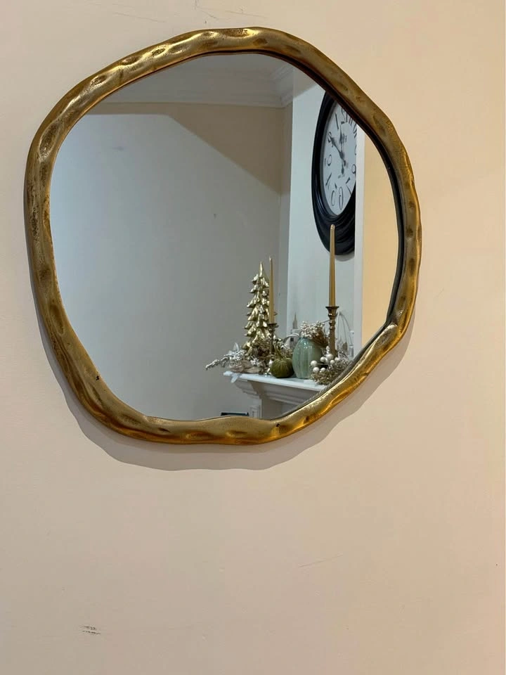Moe's Home Collection Organic Gold Metal Wall Mirror